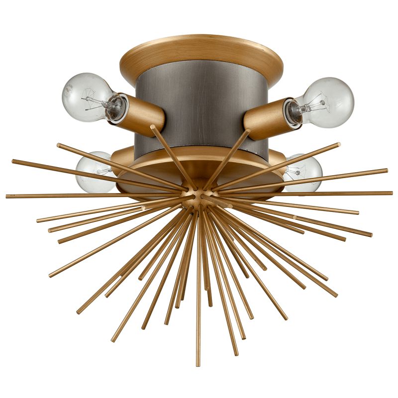 Потолочный светильник Hedgehog Brass Chandelier Латунь в Самаре | Loft Concept 