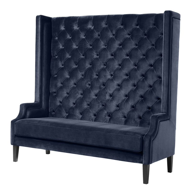 Диван Eichholtz Sofa Spectator midnight blue Синий Черный в Самаре | Loft Concept 