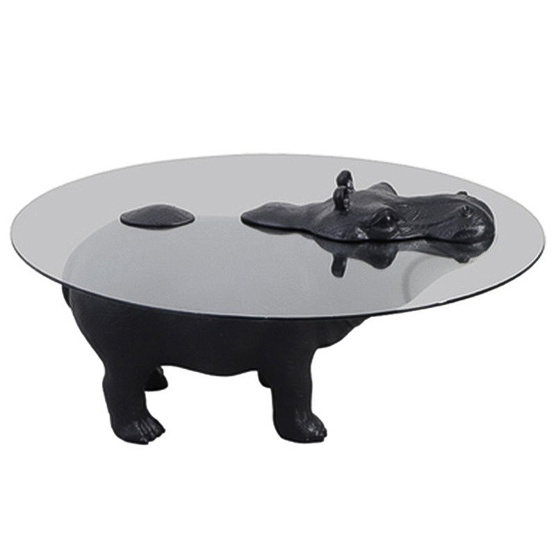 Кофейный Стол Бегемот Hippo Stands Coffee Table Черный Прозрачное Стекло в Самаре | Loft Concept 