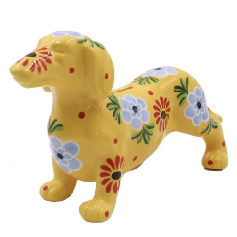 Статуэтка Flower Dachshund yellow Желтый Мульти в Самаре | Loft Concept 