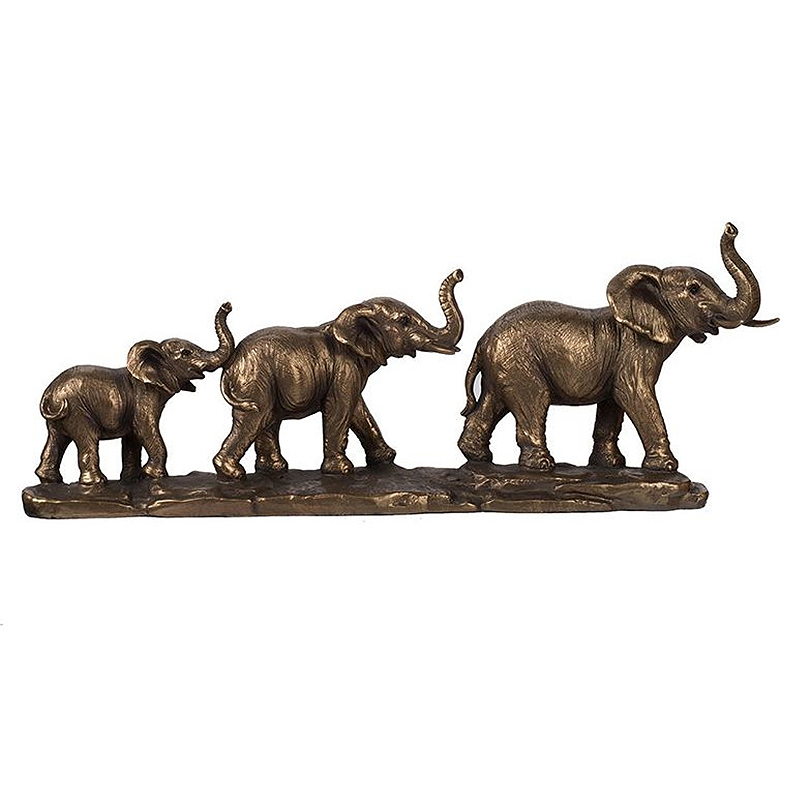 Композиция в виде семьи слонов Elephants Figurine Бронза в Самаре | Loft Concept 