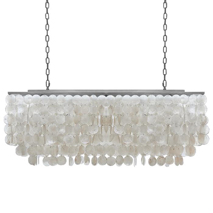 Люстра rectangle SHELL Chandelier 2 cascades Белый в Самаре | Loft Concept 