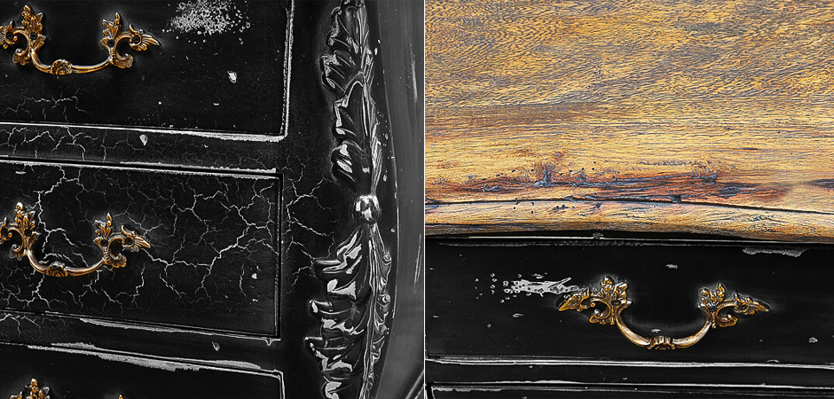 Комод в винтажном стиле Renee Black Vintage Commode Черный Комод в винтажном стиле Renee Black Vintage Commode Черный - Loft-Concept в Самаре