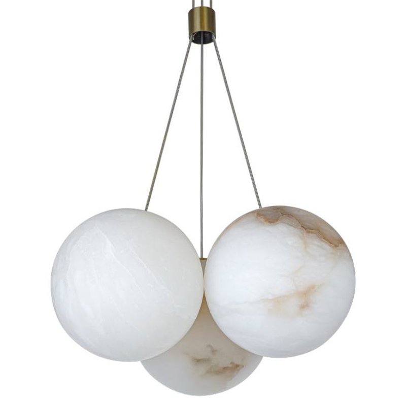 Люстра из трех шариков из натурального мрамора Marble Balls Lamp Белый Мрамор Bianco Люстра из трех шариков из натурального мрамора Marble Balls Lamp Белый Мрамор Bianco в Самаре | Loft Concept