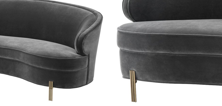 Диван Eichholtz Sofa Pierson dark grey Диван Eichholtz Sofa Pierson dark grey - Loft-Concept в Самаре