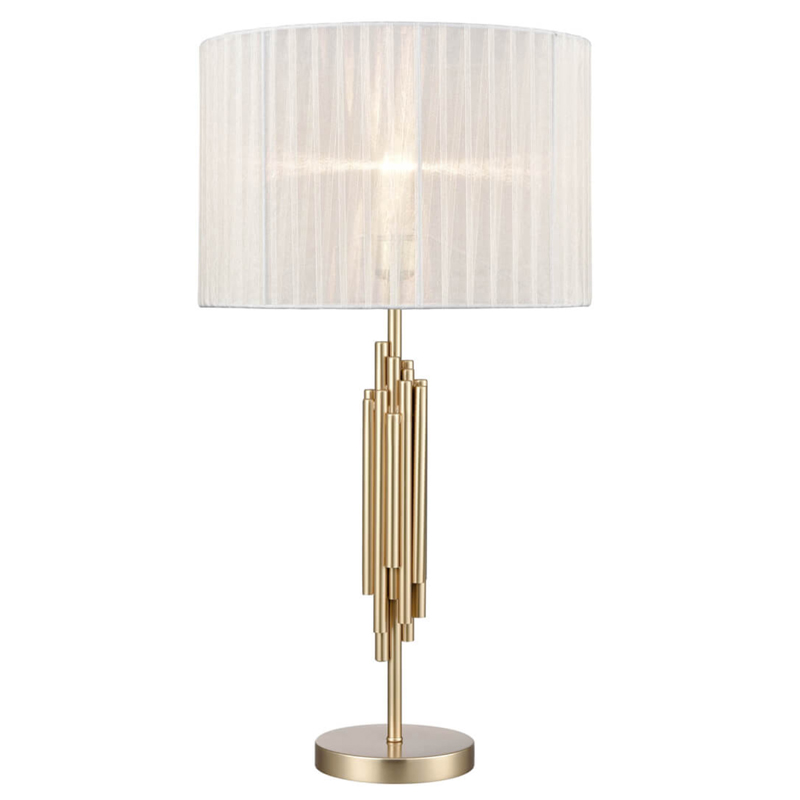 Настольная лампа с Абажуром Odeon Table Lamp ivory ( слоновая кость ) Золотой в Самаре | Loft Concept 