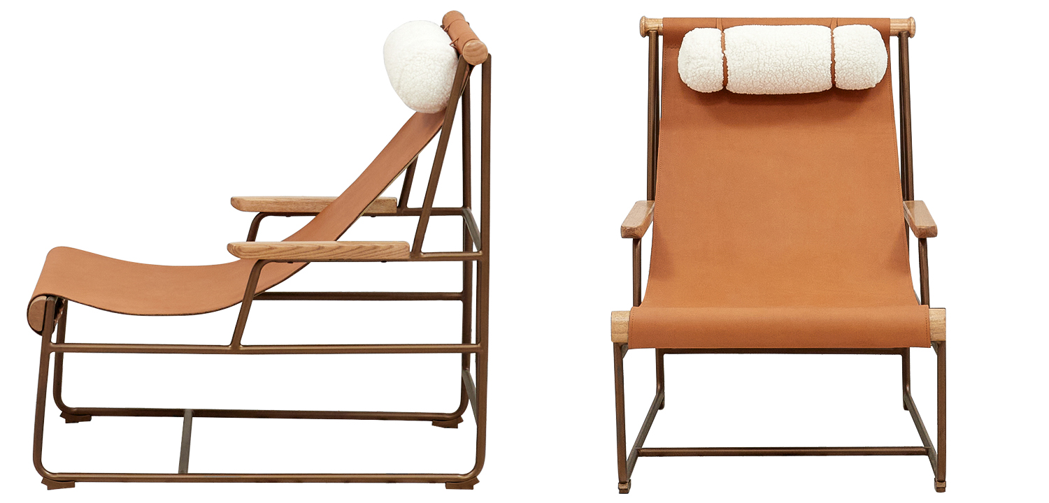 Кресло на металлическом каркасе Favreau Armchair - фото