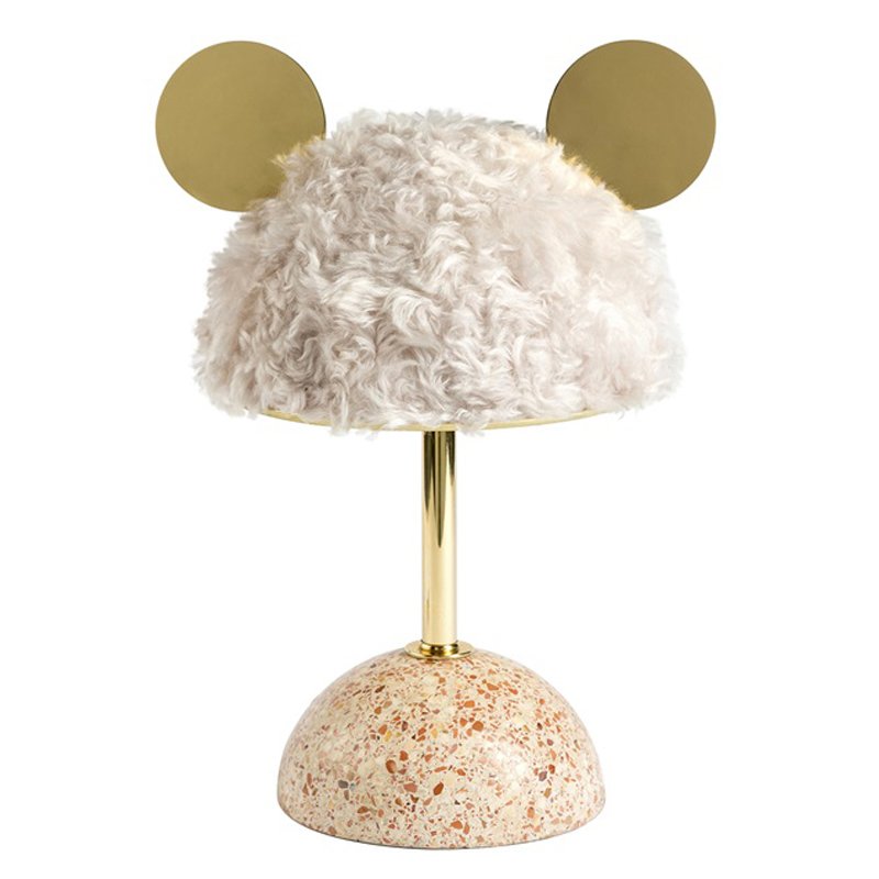 Настольная лампа White Mouse Table Lamp Белый Латунь Розовый пастельный в Самаре | Loft Concept 