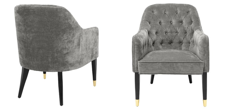 Кресло Eichholtz Chair Cyrus Grey Кресло Eichholtz Chair Cyrus Grey - Loft-Concept в Самаре