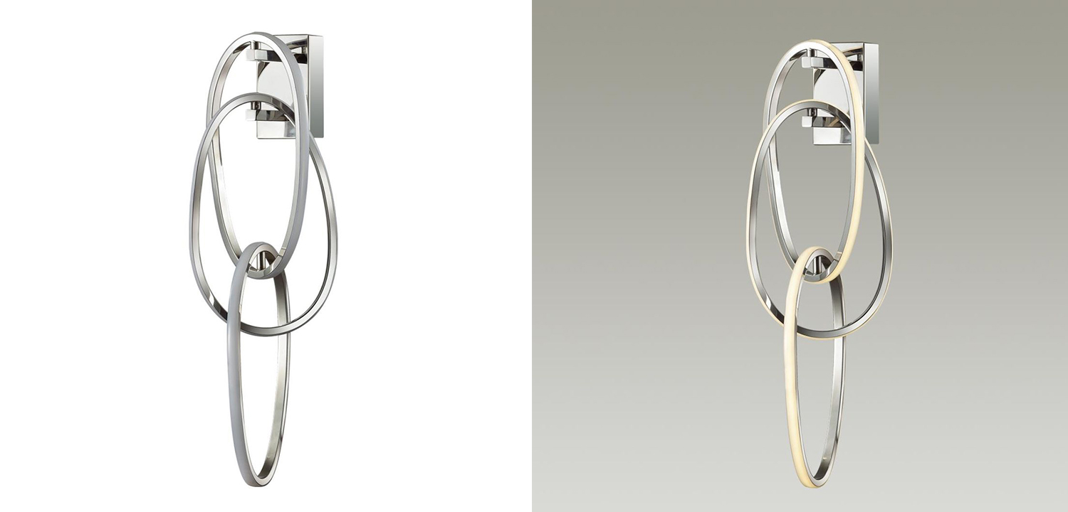 Бра 3 Chain Link Chrome - фото