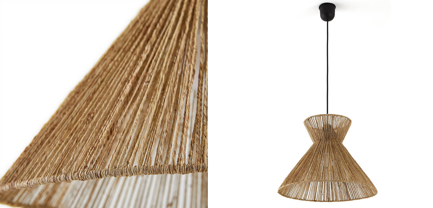 Подвесной светильник Signe Wicker Hemp Beige Horn - фото №1