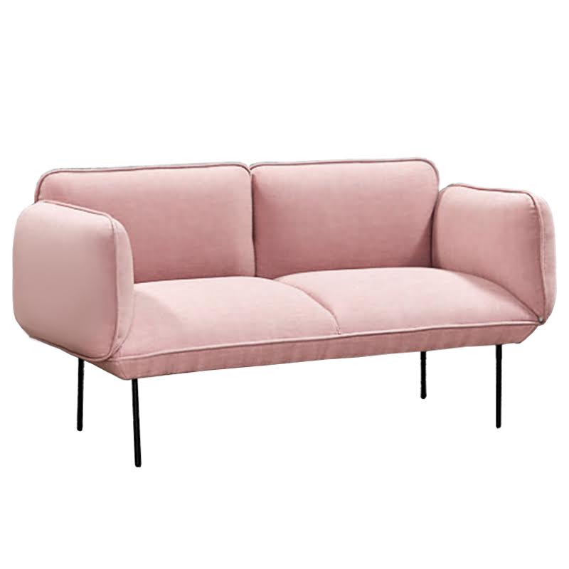 Двухместная Софа Elsa 2 Seater Sofa Розовый велюр Розовый пастельный в Самаре | Loft Concept 