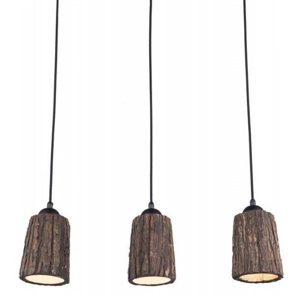 Люстра Wood Log Pendant 3 Коричневый в Самаре | Loft Concept 