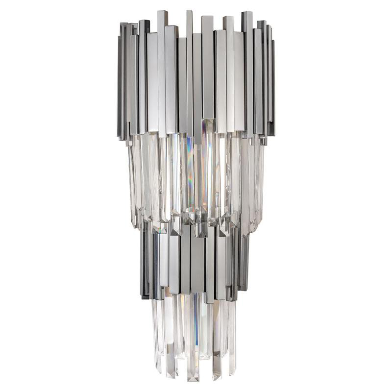 Бра Luxxu Modern Cascade Wall Lamp Silver 71 Прозрачное Стекло Серебряный в Самаре | Loft Concept 