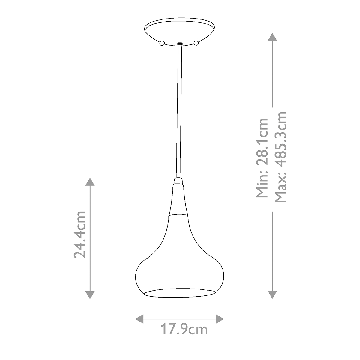  Подвесной светильник с каплевидным плафоном темного цвета Feiss в Самаре