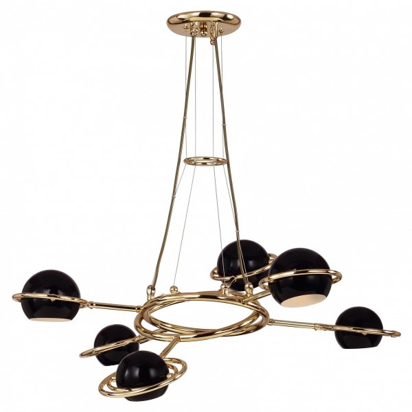 Люстра Delightfull Cosmo Suspention Light Black 6 Черный в Самаре | Loft Concept 