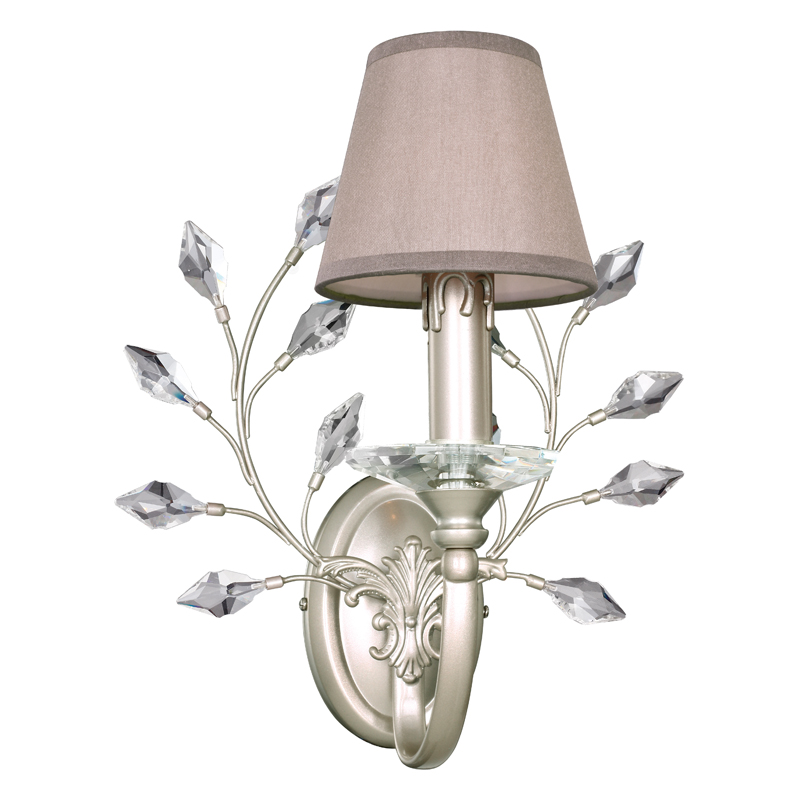 Бра Loretta Sconce grey Серый Прозрачный Белое золото винтаж в Самаре | Loft Concept 