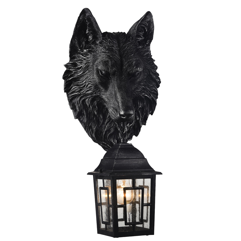 Уличный светильник Wolf Lantern Винтажный черный Прозрачное Стекло в Самаре | Loft Concept 