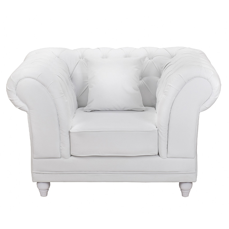 Кресло низкое с мягкой обивкой из велюра на 4-х ножках из массива березы Sophie Armchair white Белый в Самаре | Loft Concept 