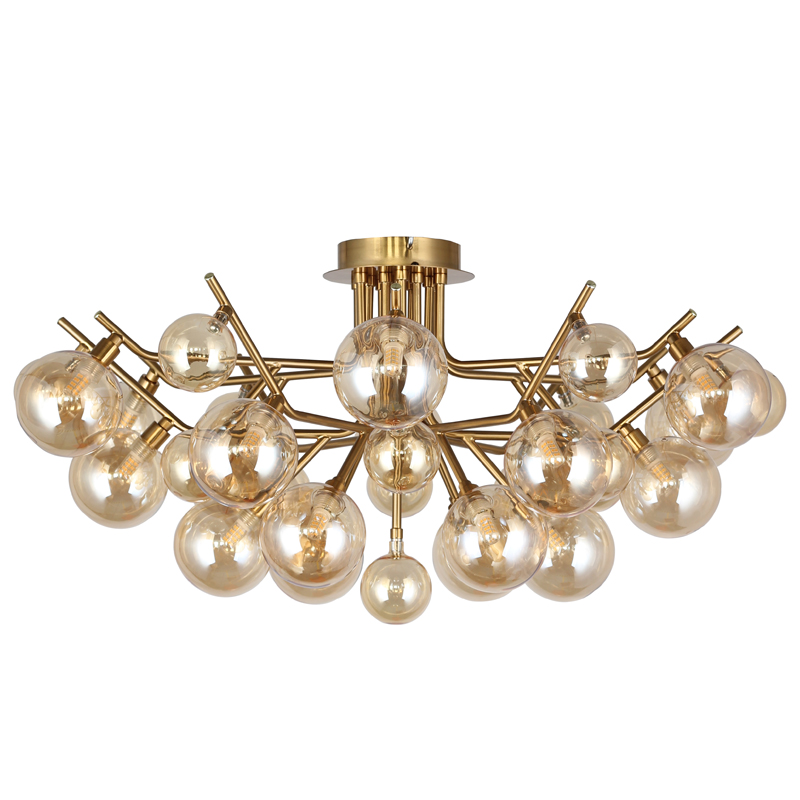 Люстра Berries Chandelier Flower bronze 18 Бронза Прозрачный в Самаре | Loft Concept 