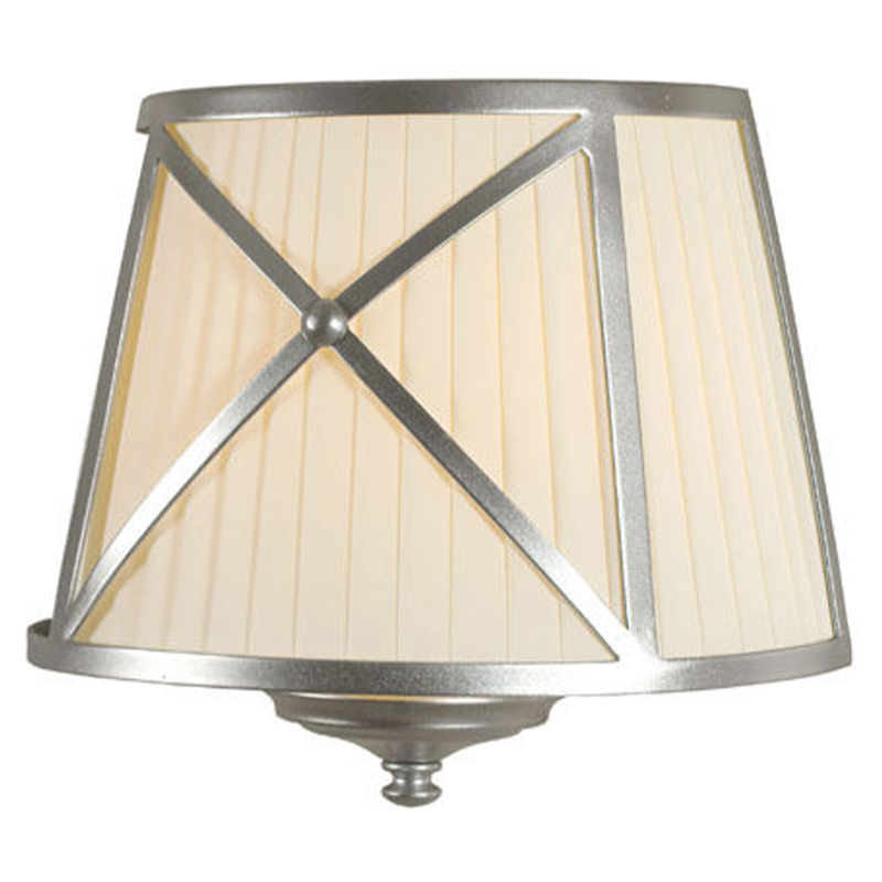 Бра Provence Lampshade Light Silver Wall Lamp Бежевый Серебряный в Самаре | Loft Concept 