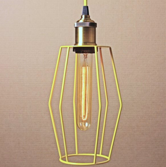 Подвесной светильник Wire Cage Pendant Spauk Yellow Желтый в Самаре | Loft Concept 