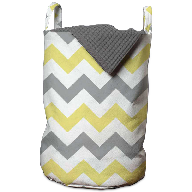 Корзина Mustard and Gray Chevron II Basket Мульти в Самаре | Loft Concept 