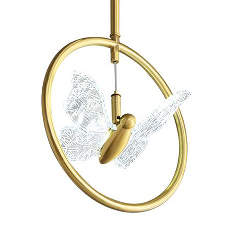 Светильник Butterfly Disk Pendant Lamp H Прозрачный Латунь в Самаре | Loft Concept 