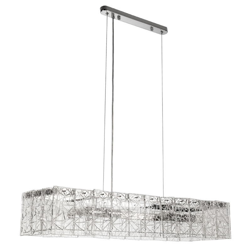 Люстра Alvaro Crystal Rectangular Chandelier Прозрачный Хром в Самаре | Loft Concept 