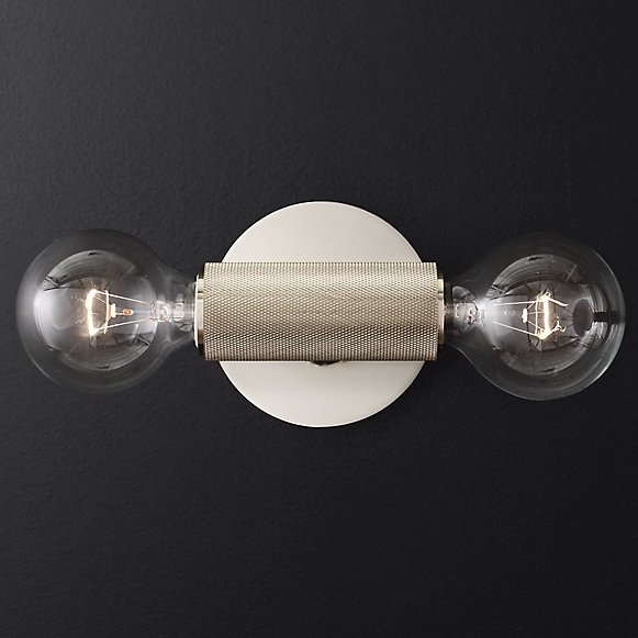 Бра RH Utilitaire Inline Sconce Silver Никель в Самаре | Loft Concept 