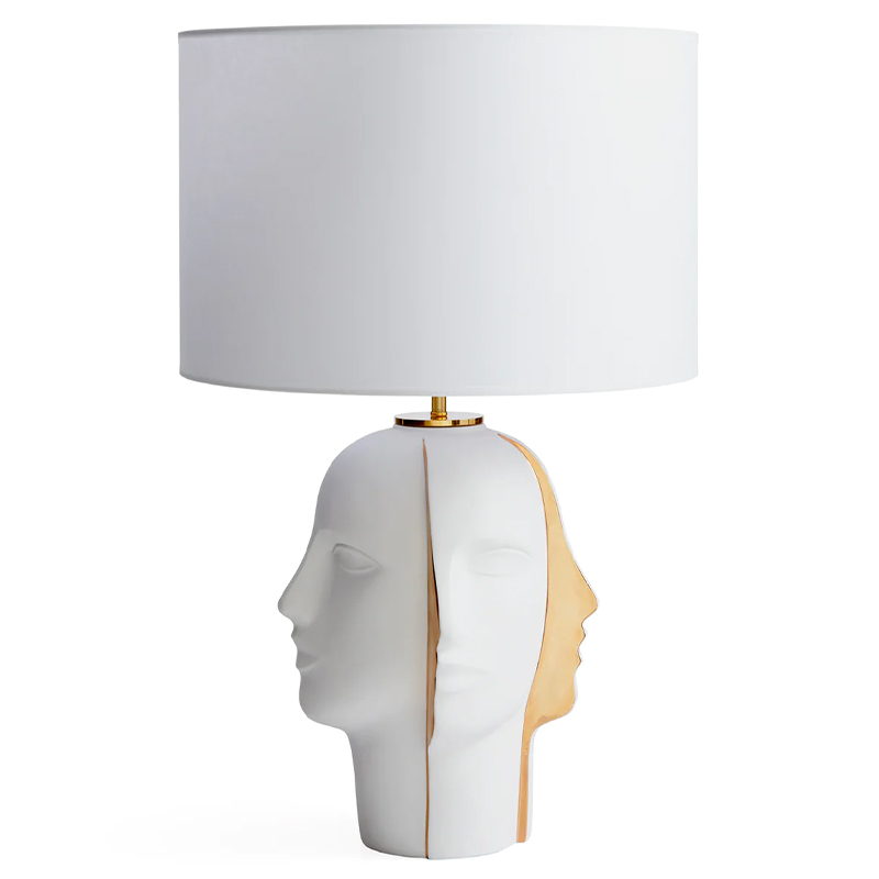 Настольная лампа ATLAS SPLIT TABLE LAMP Глянцевое золото Белый в Самаре | Loft Concept 