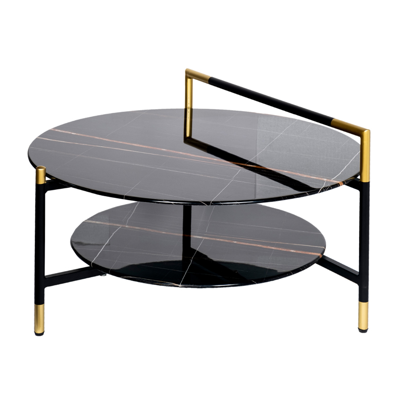 Кофейный столик Coffee Table CARTER 80 Черный Золотой в Самаре | Loft Concept 