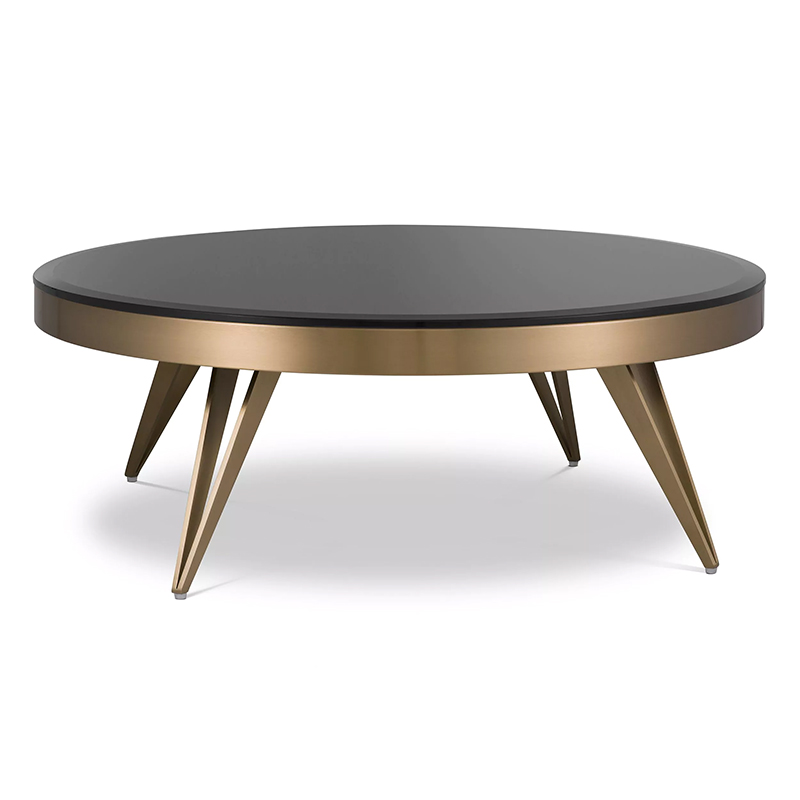 Кофейный стол Eichholtz Coffee Table Rocco Латунь Черный в Самаре | Loft Concept 