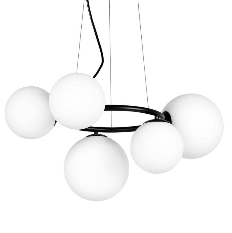 Люстра Bubbles on Ring Chandelier Black Белый Черный в Самаре | Loft Concept 