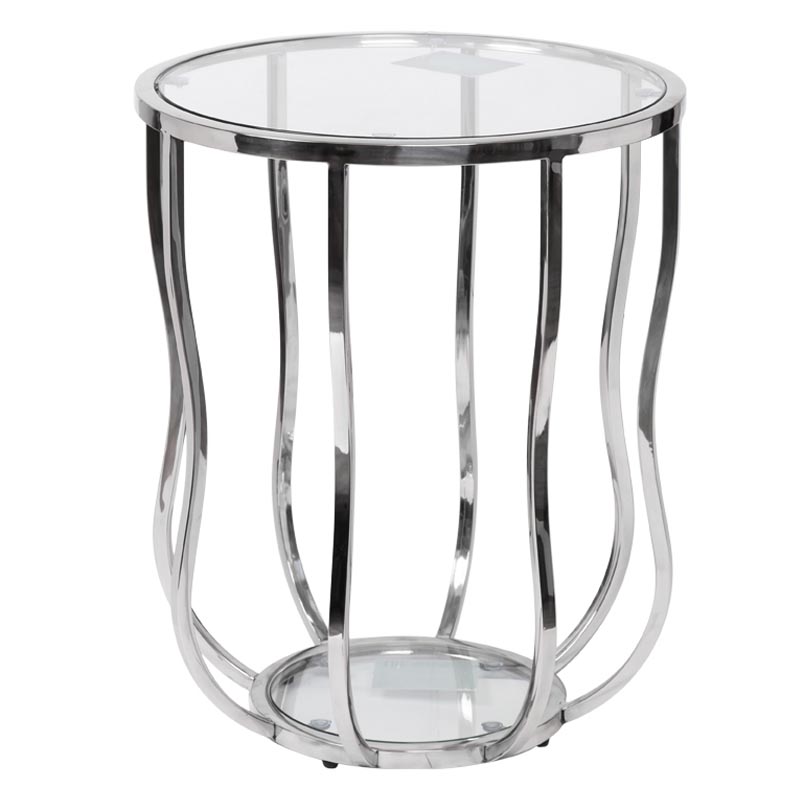 Приставной стол Fedric Side Table silver Серебряный в Самаре | Loft Concept 