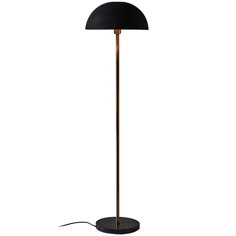 Торшер Riverside Floor Lamp Black Черный Черный Мрамор Nero Латунь в Самаре | Loft Concept 