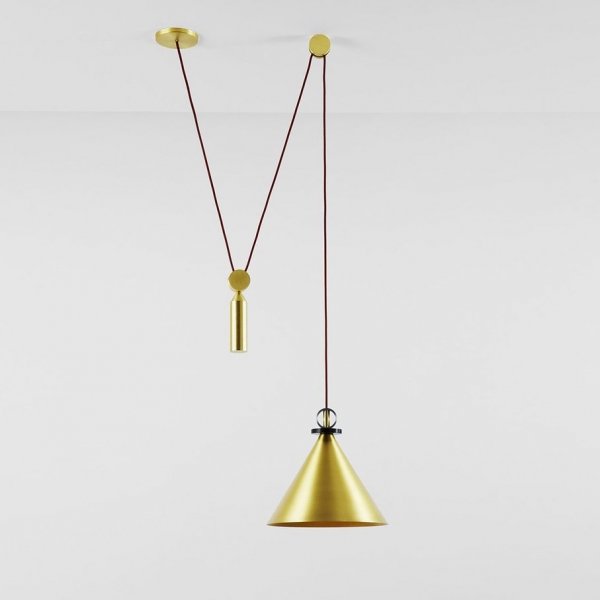 Подвесной светильник Shape up Pendant Cone Brass Латунь в Самаре | Loft Concept 