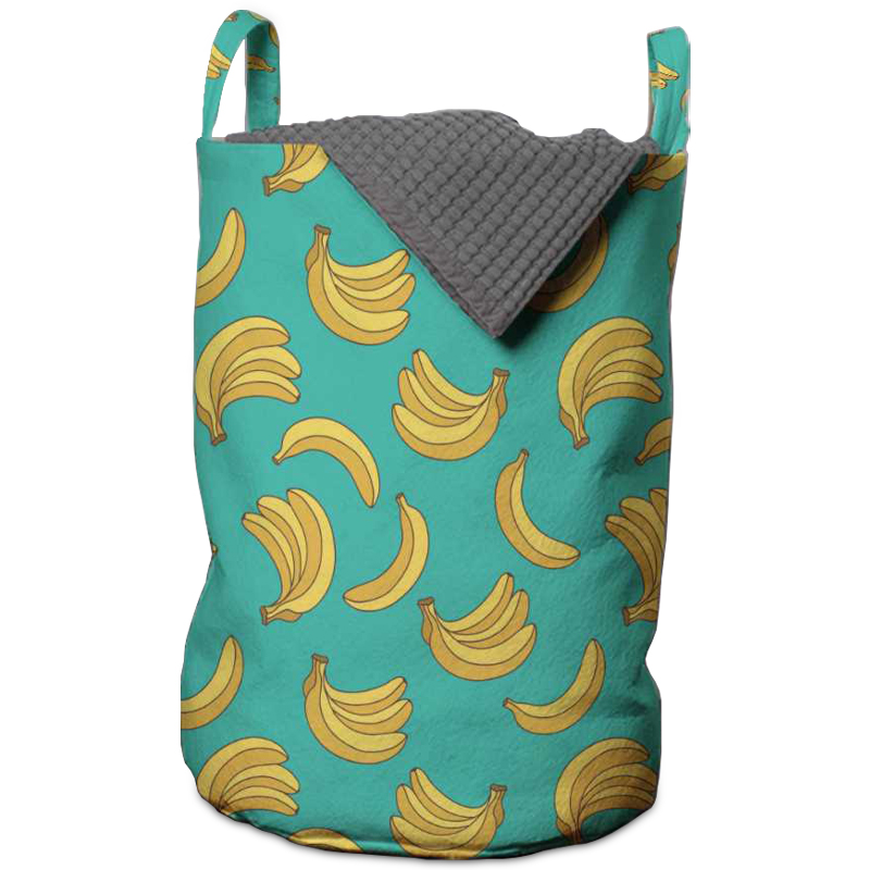 Корзина Bananas Pattern Basket Бирюзовый Желтый в Самаре | Loft Concept 