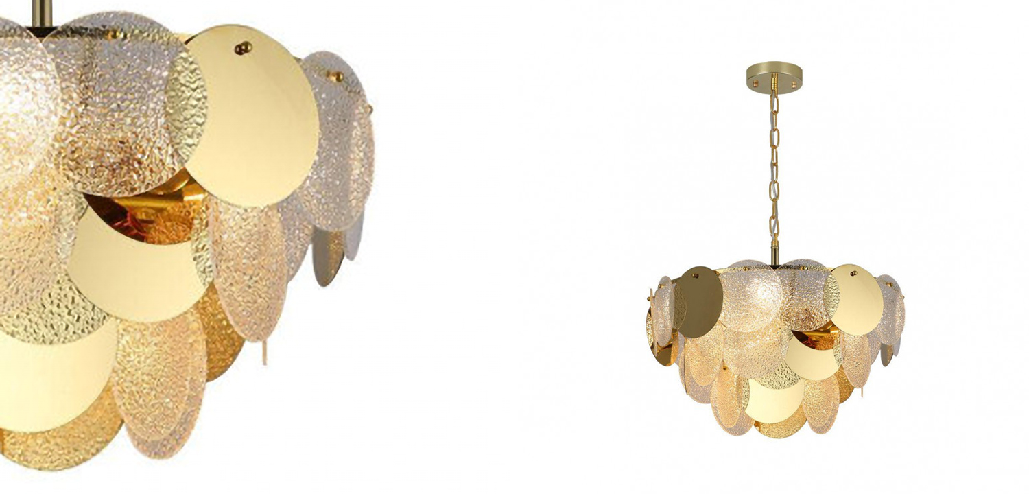 Люстра Gaetano Chandelier gold - фото