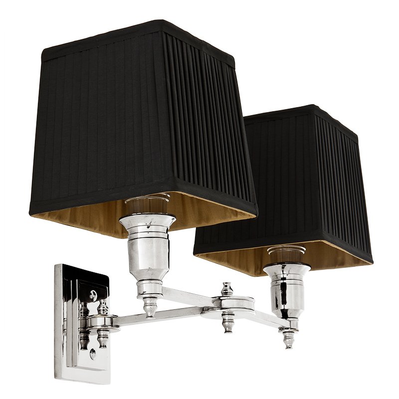 Бра Wall Lamp Lexington Double Nickel+Black Никель Черный в Самаре | Loft Concept 