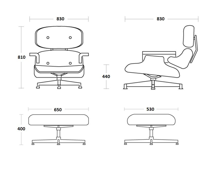 Кресло Eames Lounge Chair & Ottoman в Самаре