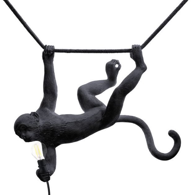 Подвесной светильник Seletti The Monkey Lamp Swing Black Черный в Самаре | Loft Concept 