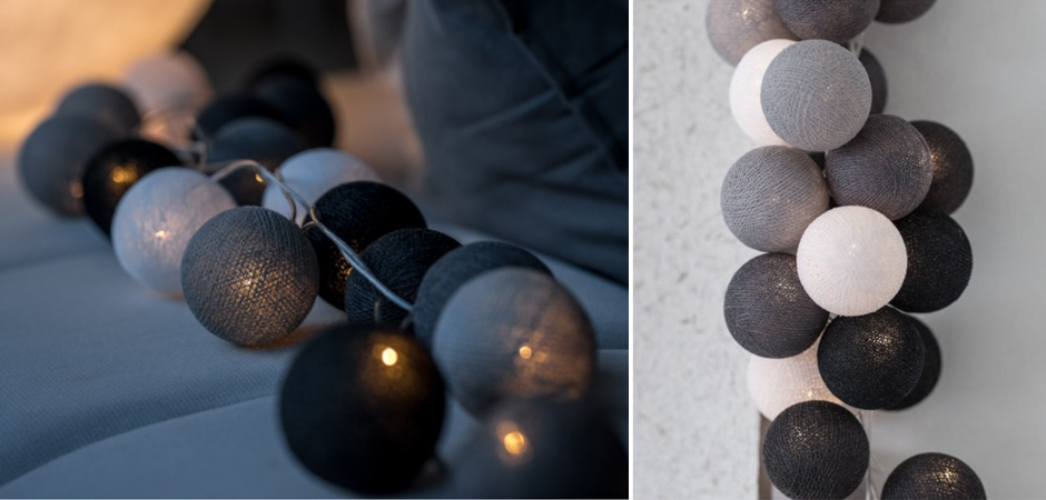 Гирлянда хлопковые фонарики Сotton Ball Antra - Loft-Concept в Самаре