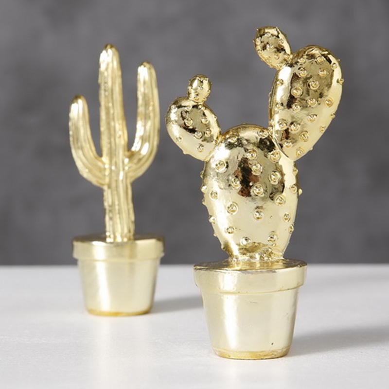 Набор статуэток Golden Cactus Figurine Золотой в Самаре | Loft Concept 