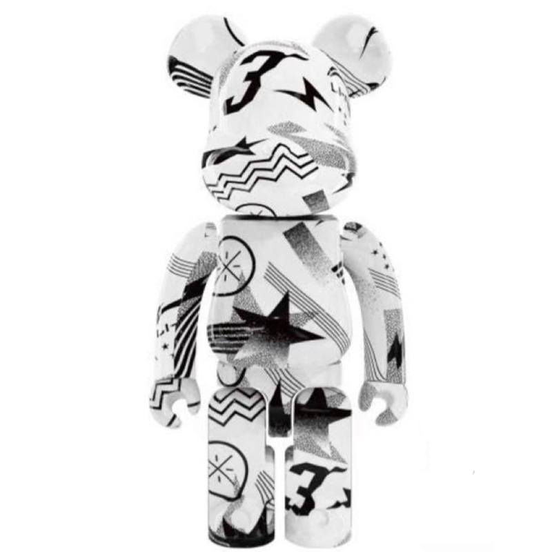 Статуэтка Bearbrick Li-Ning Fashion White Белый Черный в Самаре | Loft Concept 