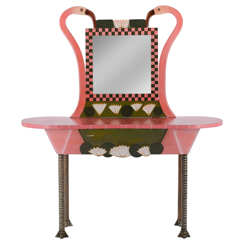 Трельяж Flamingos and Lotus Dressing Table Розовый Латунь в Самаре | Loft Concept 