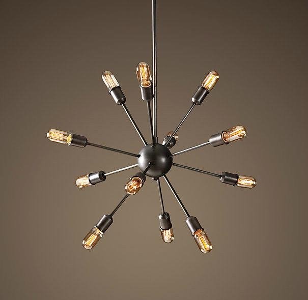 Люстра Loft Industrial Sputnik Chandelier 70 12 Черный в Самаре | Loft Concept 