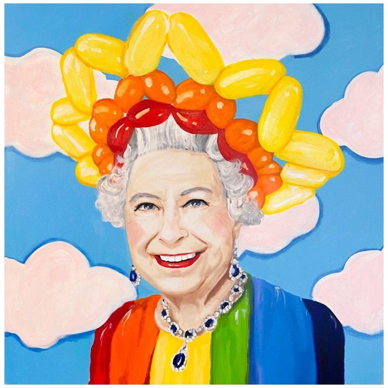 Картина Queen Elizabeth in Balloon Sunshine Crown Мульти в Самаре | Loft Concept 