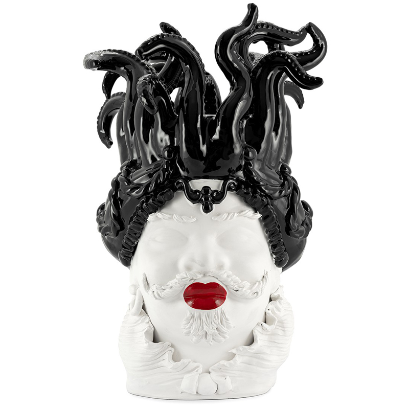 Ваза VASE MORO MAN TENTACLES Белый Черный Красный в Самаре | Loft Concept 