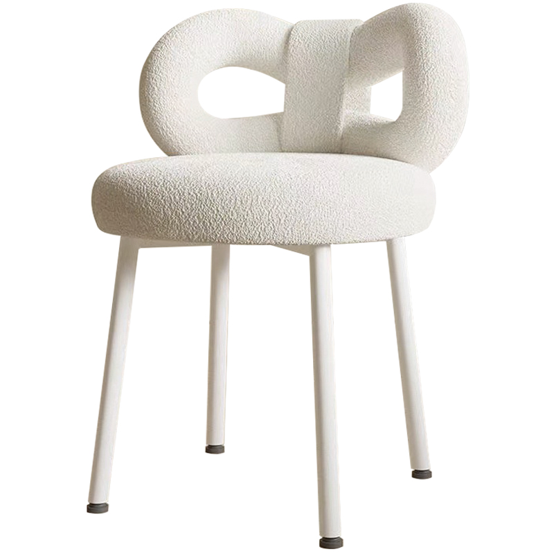 Стул Claire White Boucle Chair Белый в Самаре | Loft Concept 